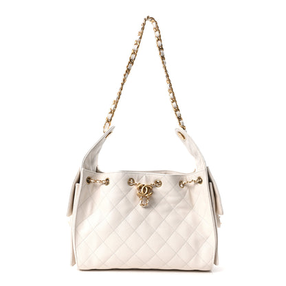 Chanel Caviar Quilted Small Chanel 25 Handbag White 1 of 11