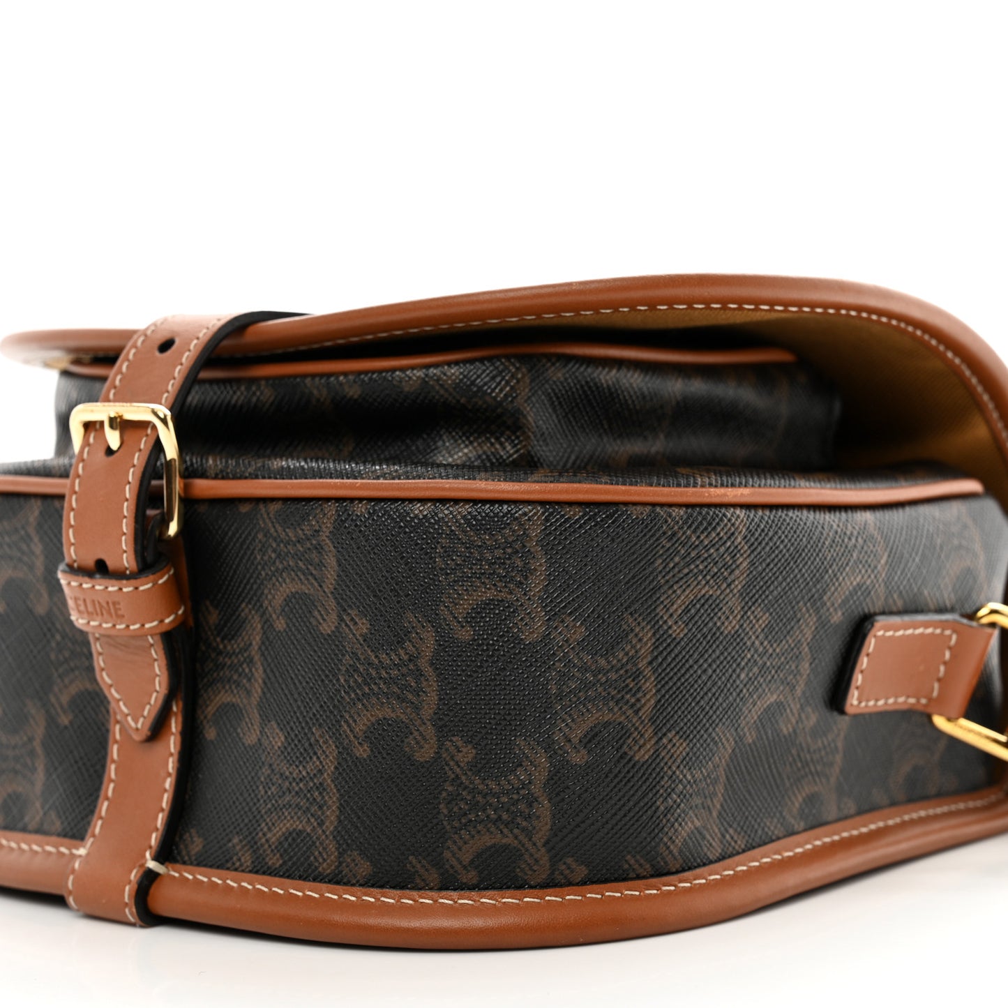 Triomphe Canvas Medium Folco Bag Tan