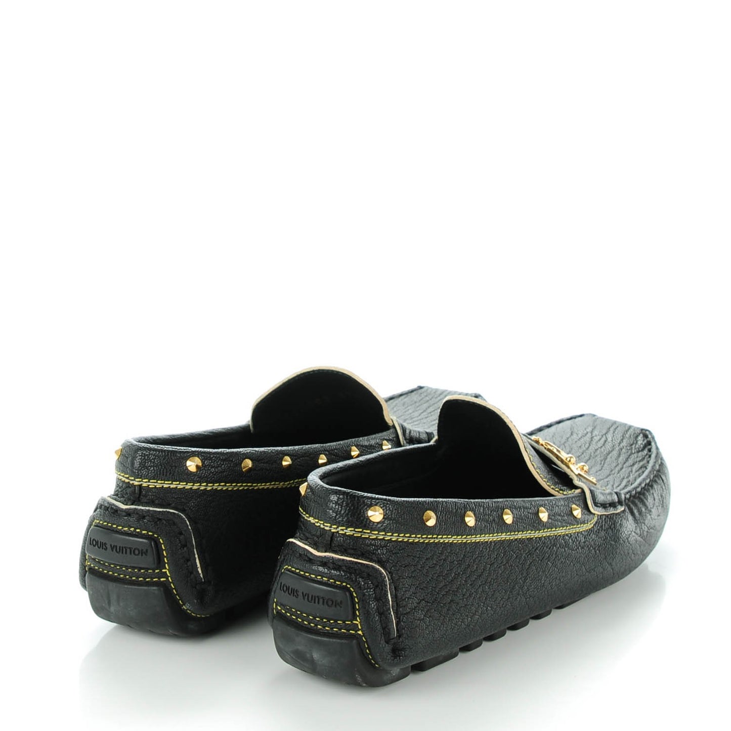 Goatskin Studded Suhali Loafers 37.5 Black