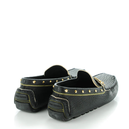 Louis Vuitton Goatskin Studded Suhali Loafers 37.5 Black 4 of 8