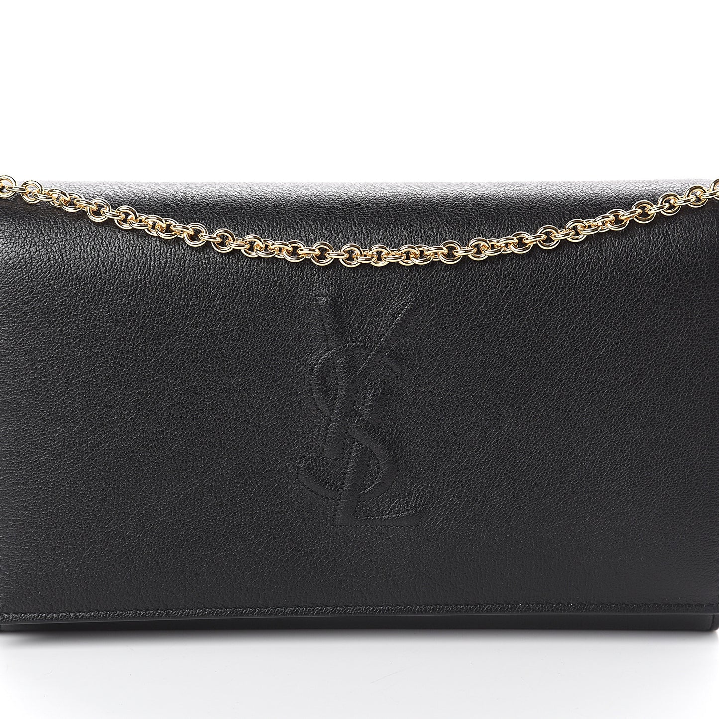 Calfskin Monogram Belle de Jour Chain Clutch Black