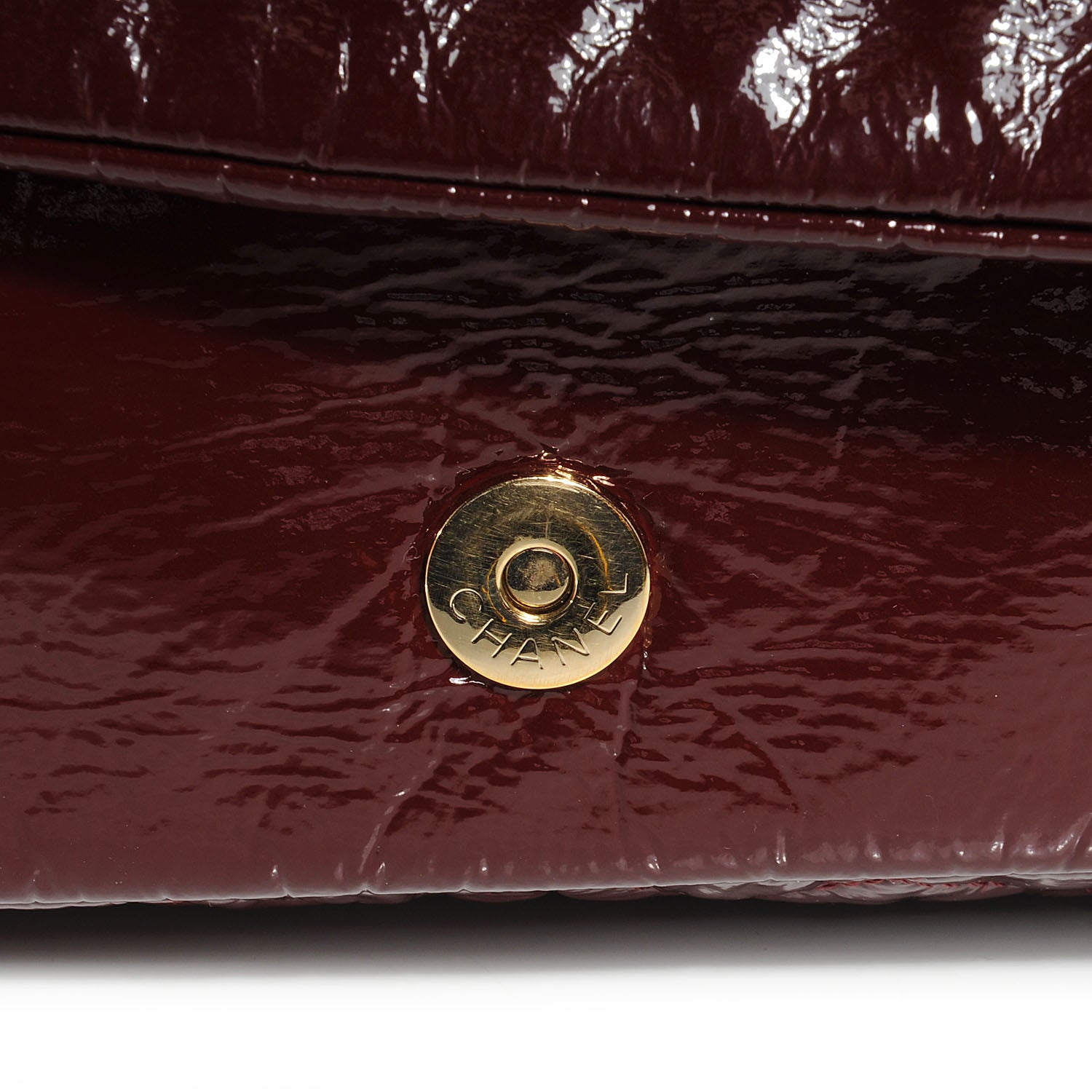 Chanel Vinyl Rock and Chain Medium Flap Bordeaux 9 of 9