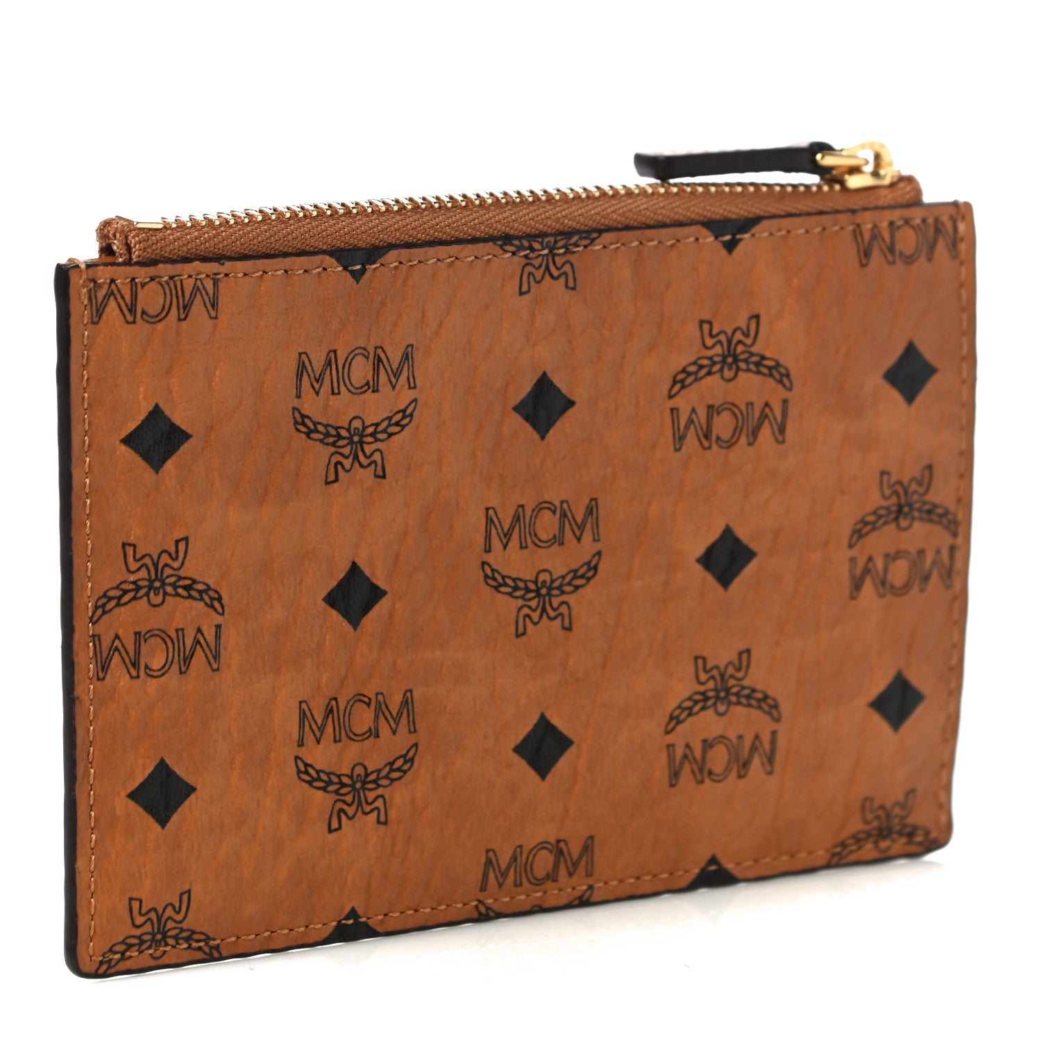 MCM Visetos Key Pouch Cognac 3 of 11