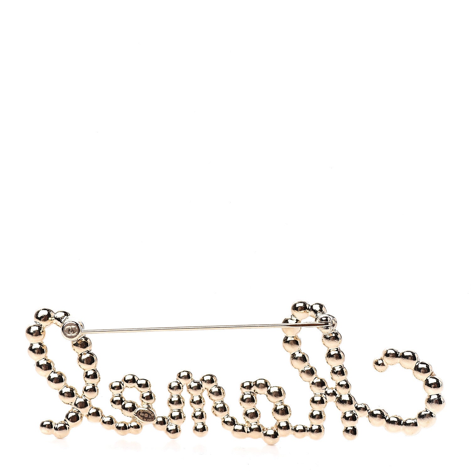 Chanel Metal Glass Swirling Pearls Brooch Pin Gold 2 of 4