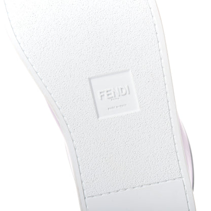 Fendi X JOSHUA VIDES Nappa Rockoclick Slip On Sneakers 41 Pink Xiloph White Black 9 of 10