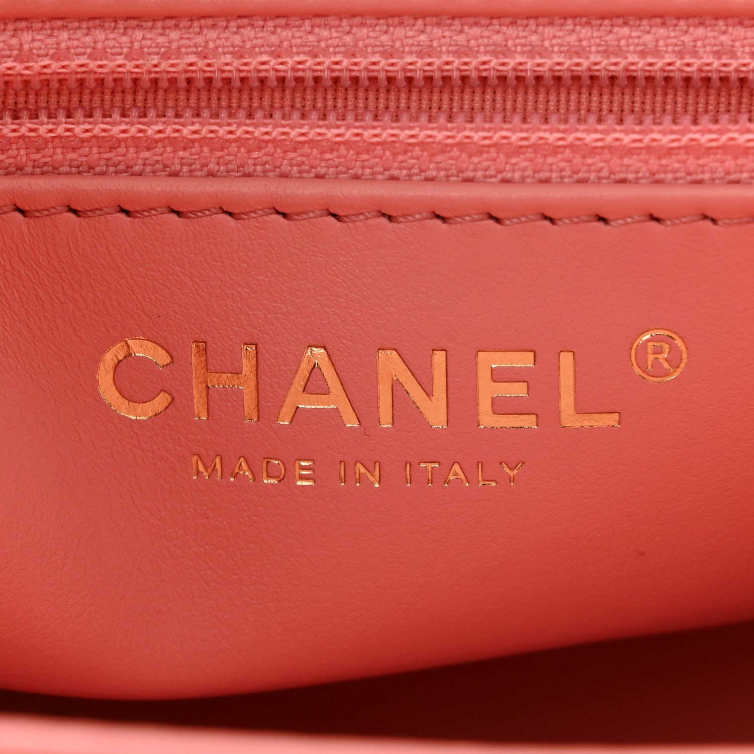 Chanel Shiny Aged Calfskin Quilted Nano Kelly Shopper Coral Pink 6 of 10