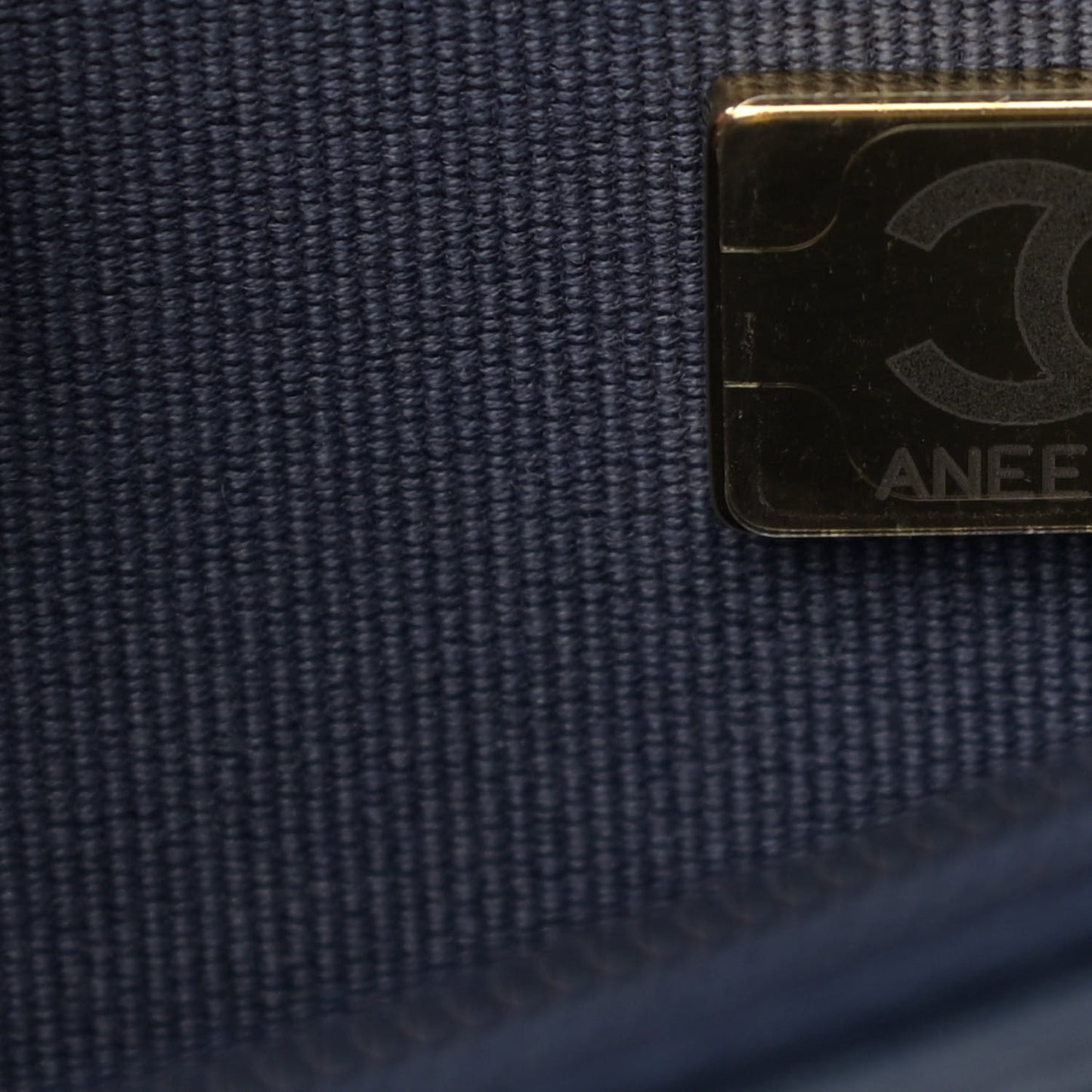 Denim Printed Wallet On Chain WOC Dark Blue