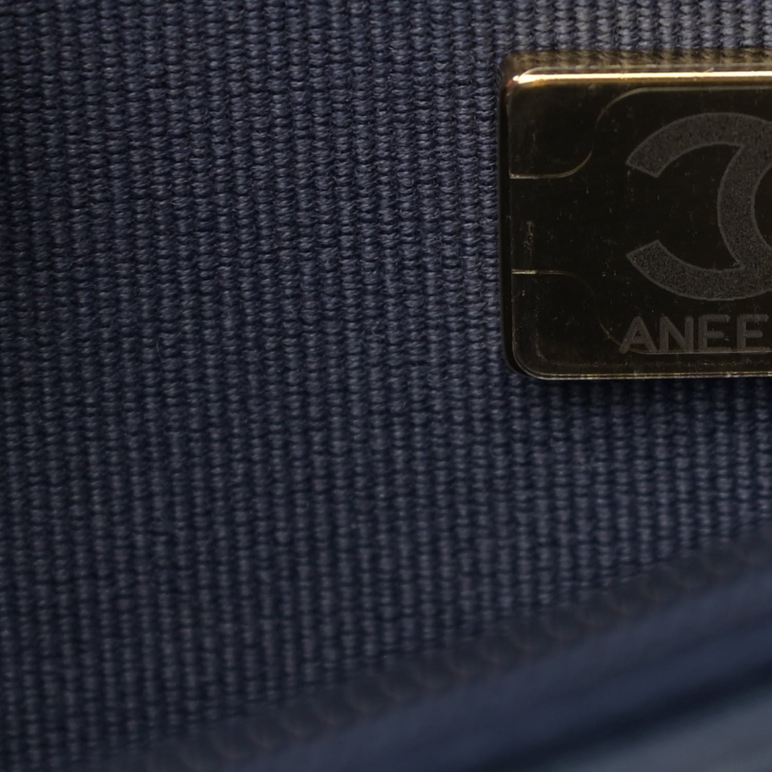 Chanel Denim Printed Wallet On Chain WOC Dark Blue 7 of 11