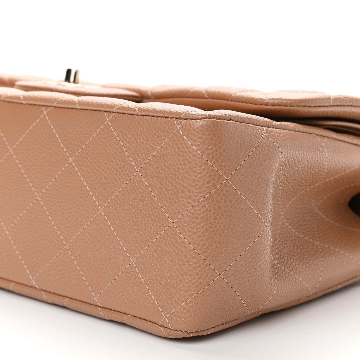 Chanel Caviar Quilted Jumbo Double Flap Beige 10 of 11