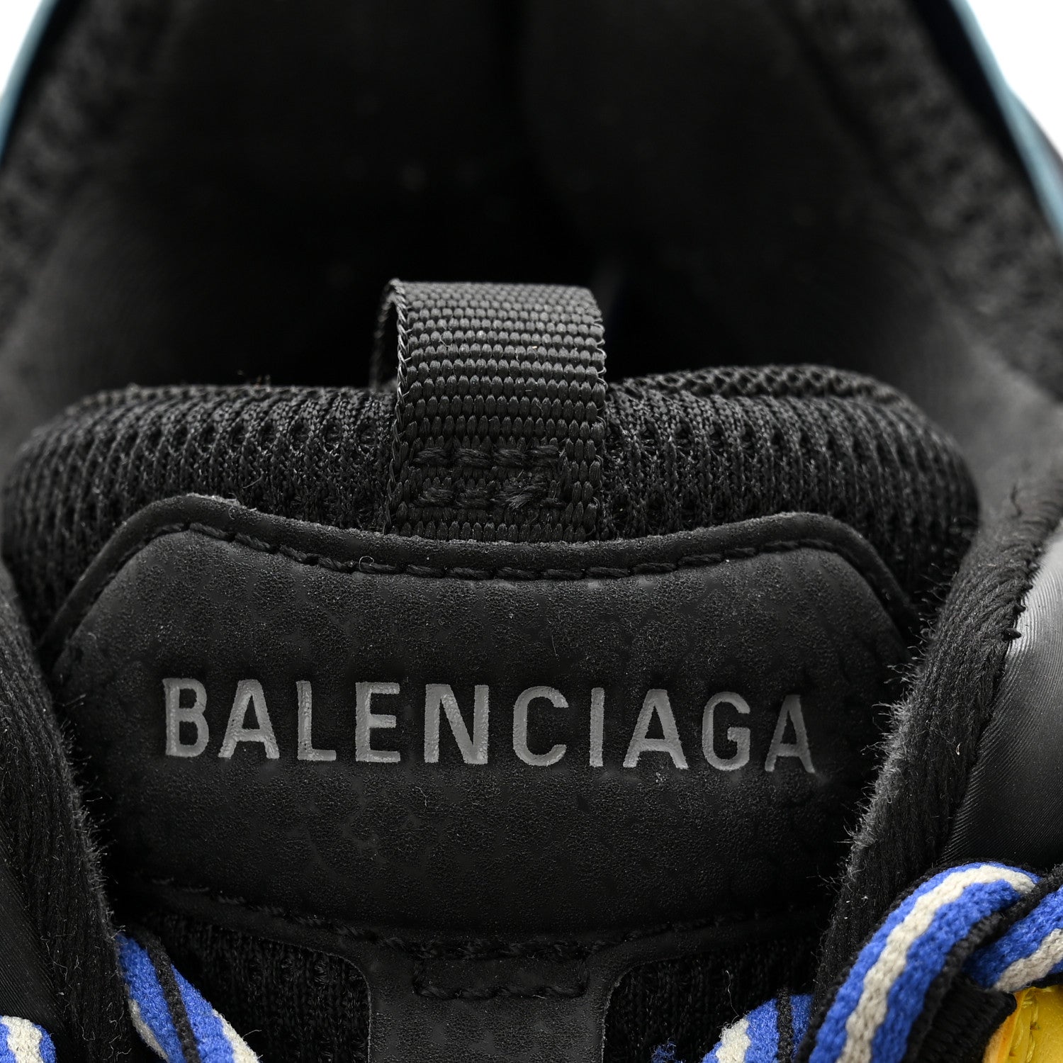 Balenciaga Mesh Nylon Mens Track Sneakers 42 Black Yellow Blue 6 of 13
