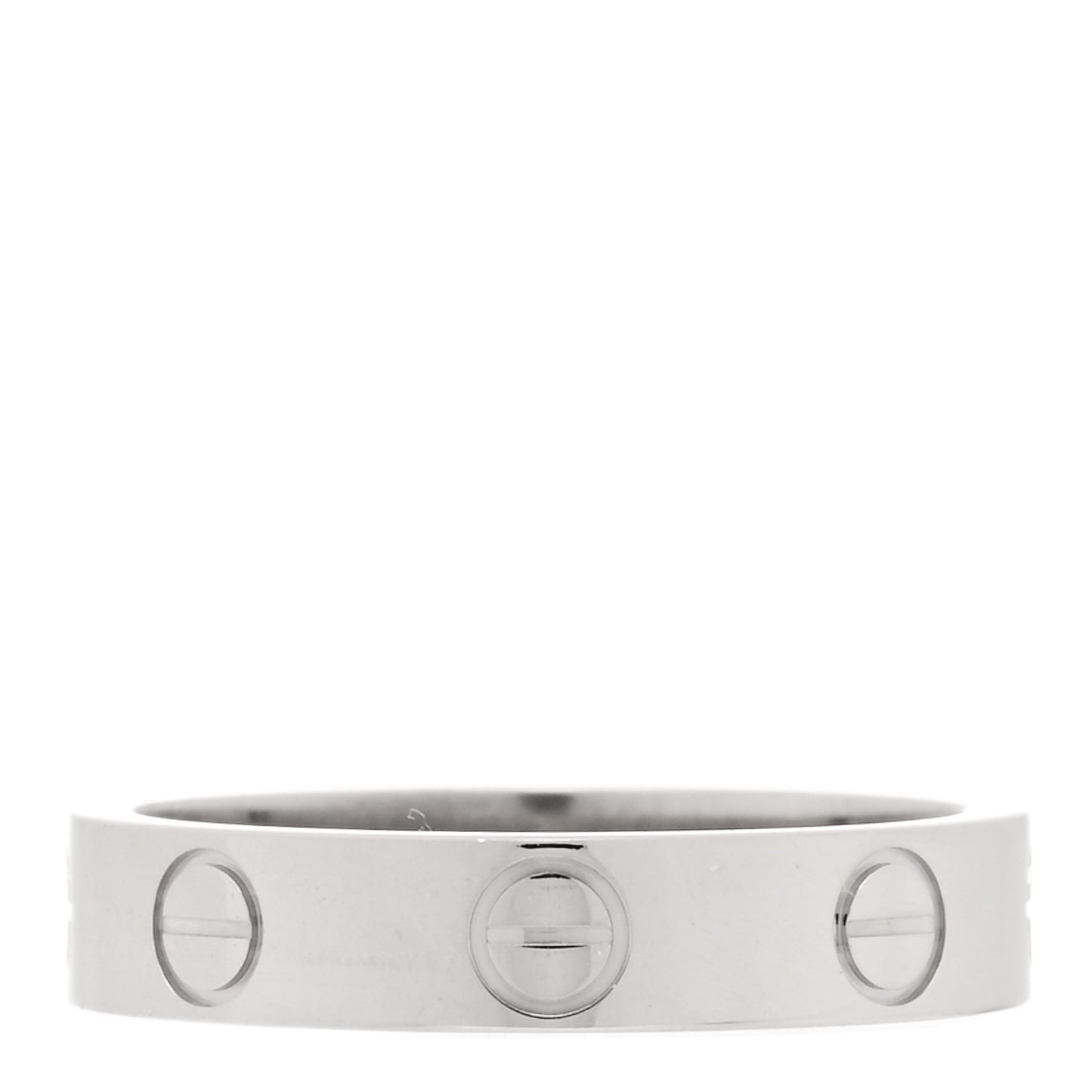 18K White Gold 3.5mm LOVE Wedding Band Ring 48 4.5