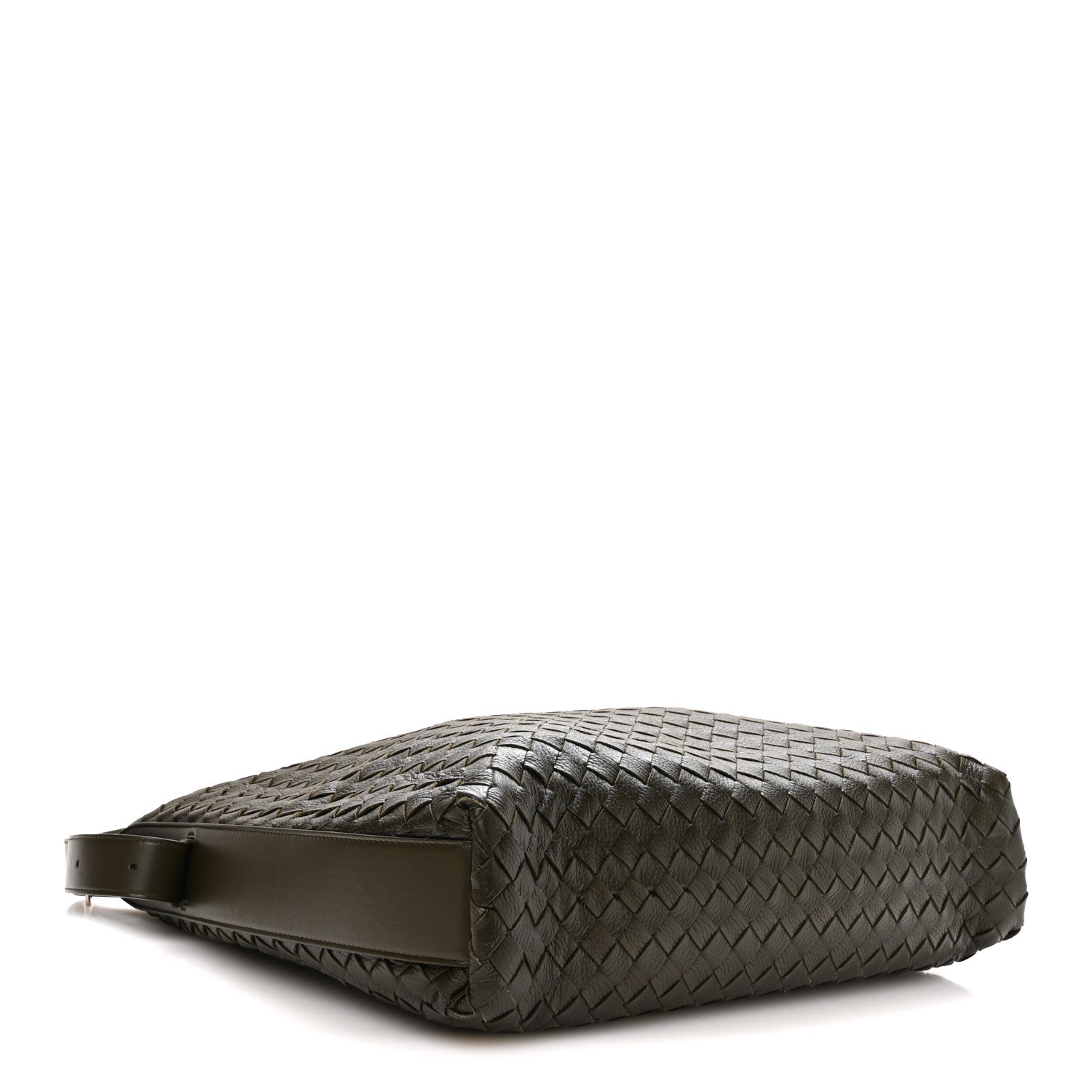 Bottega Veneta Deerskin Intrecciato Medium Traveler Hobo Kaki 3 of 10