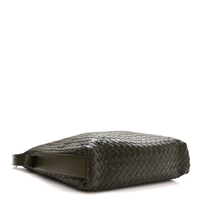 Bottega Veneta Deerskin Intrecciato Medium Traveler Hobo Kaki 3 of 10