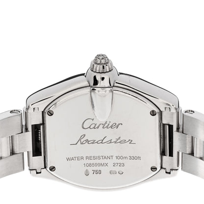 Cartier 18K White Gold Diamond 31mm Roadster Quartz Watch 4 of 4