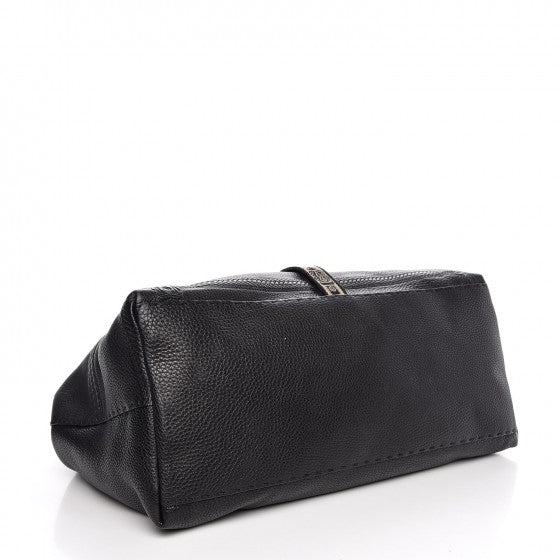 Fendi Calfskin Romano Selleria Large Villa Borghese Tote Black 4 of 11