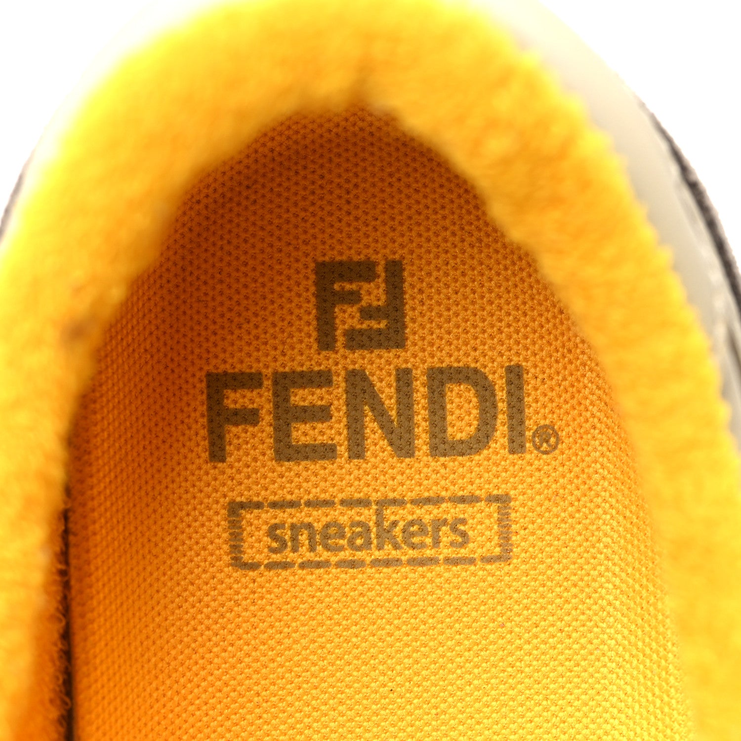 Fendi Calfskin Suede Fendi Match Low Top Sneakers 39 Dodo Straw Yellow 9 of 9