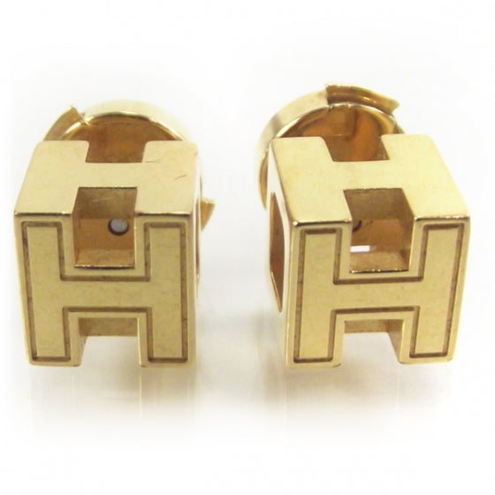 Hermes Gold Cage d H Earrings Gold 1 of 4