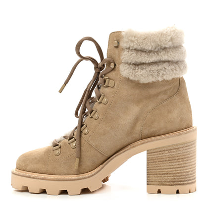 Jimmy Choo Suede Shaerling Womens Eshe 65 Hiking Boots 40 Stucco Natural 1 of 6