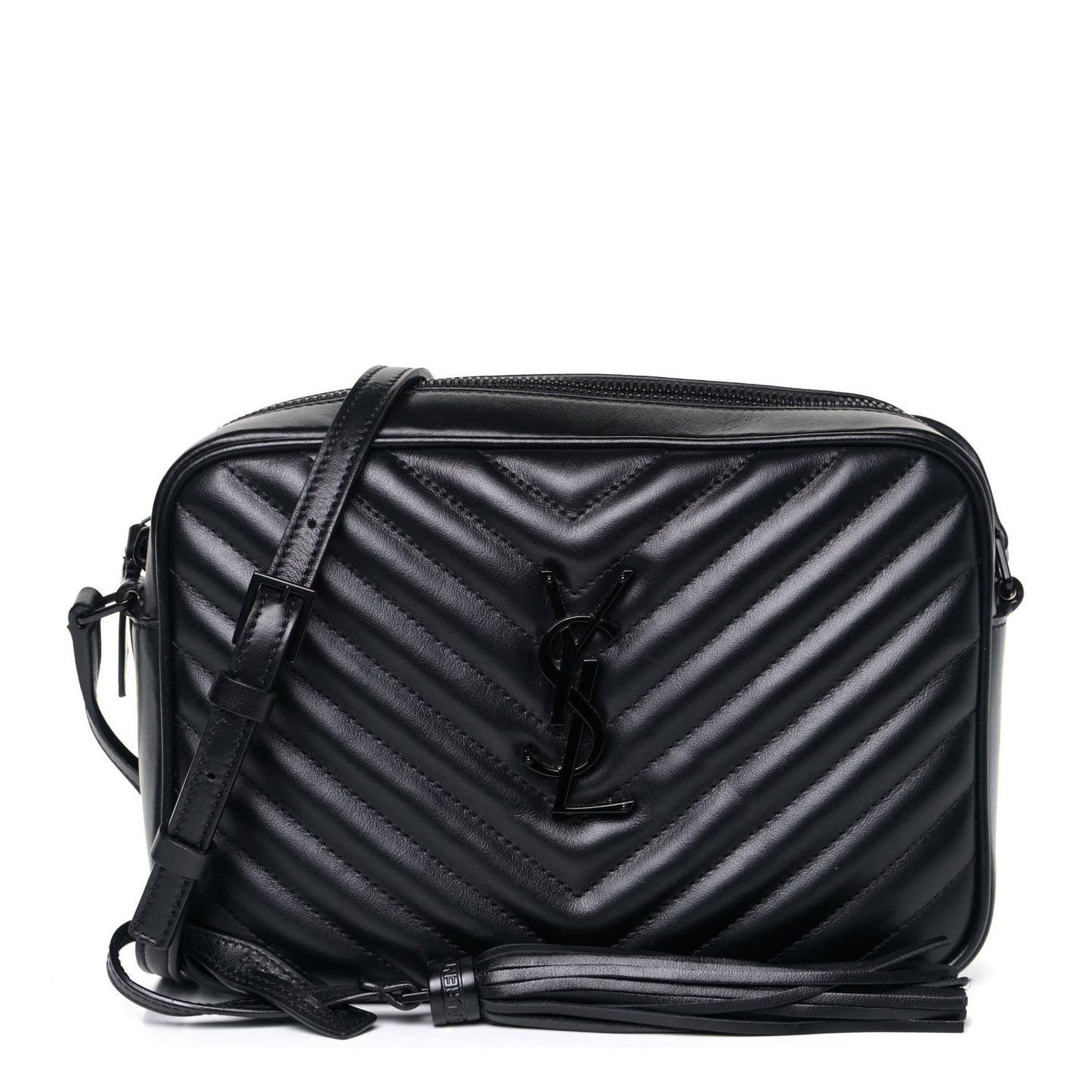Calfskin Matelasse Monogram Lou Camera Bag Black