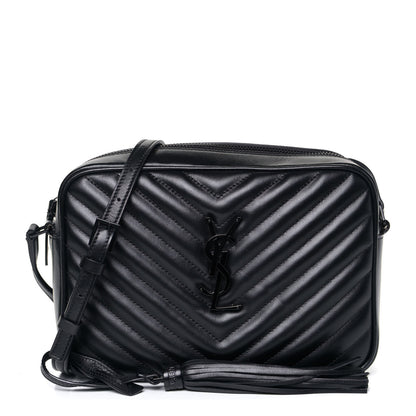Saint Laurent Calfskin Matelasse Monogram Lou Camera Bag Black 1 of 5