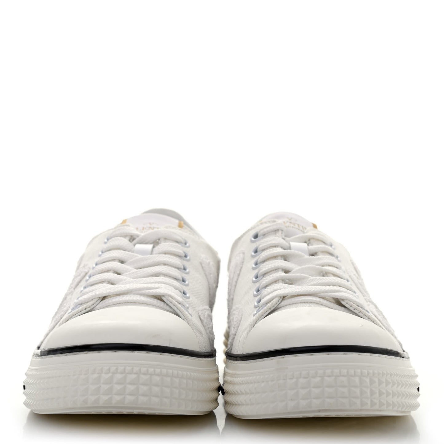 Denim Embroidered Butterfly Sneakers 38 White