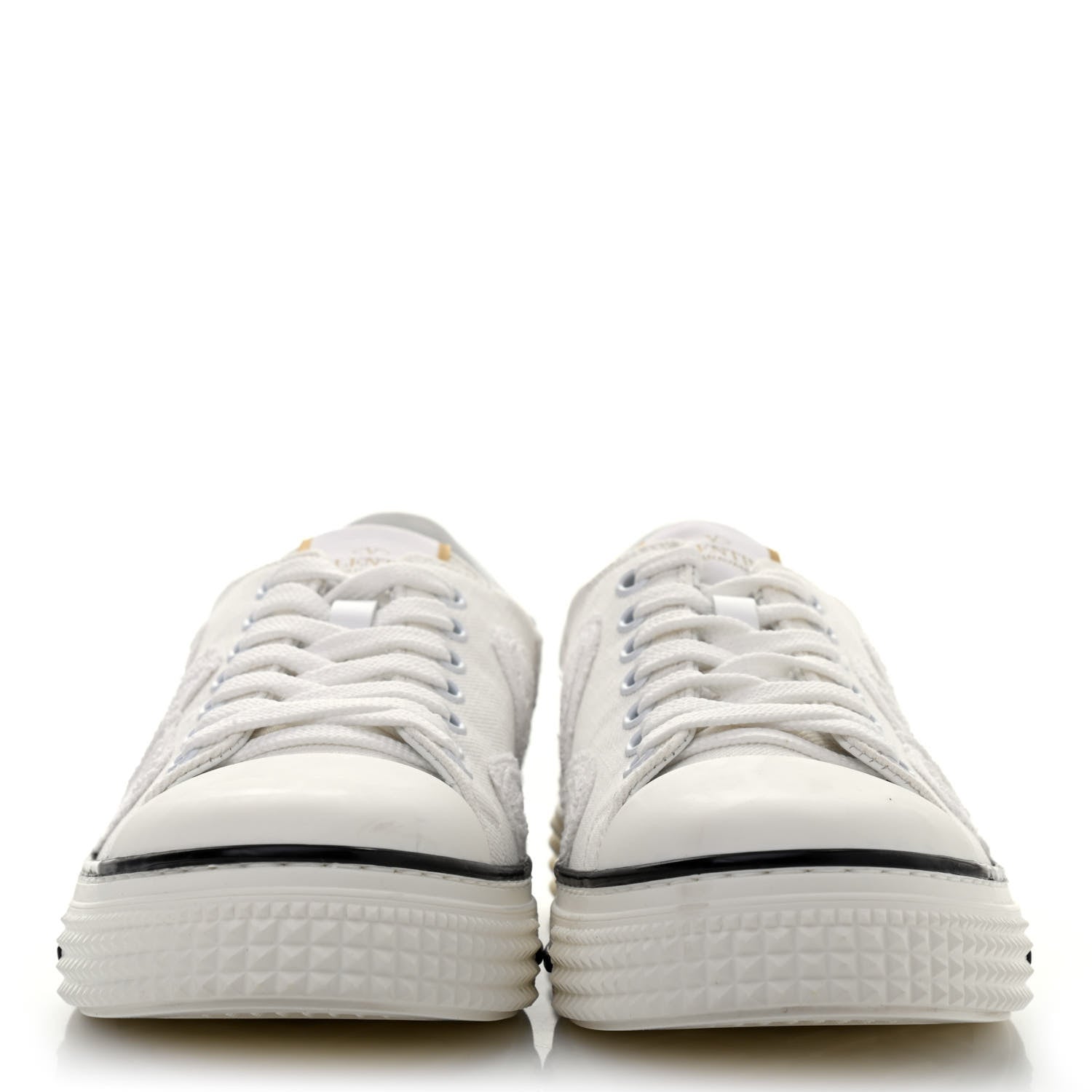 Valentino Garavani Denim Embroidered Butterfly Sneakers 38 White 2 of 4