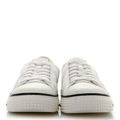 Valentino Garavani Denim Embroidered Butterfly Sneakers 38 White 2 of 4