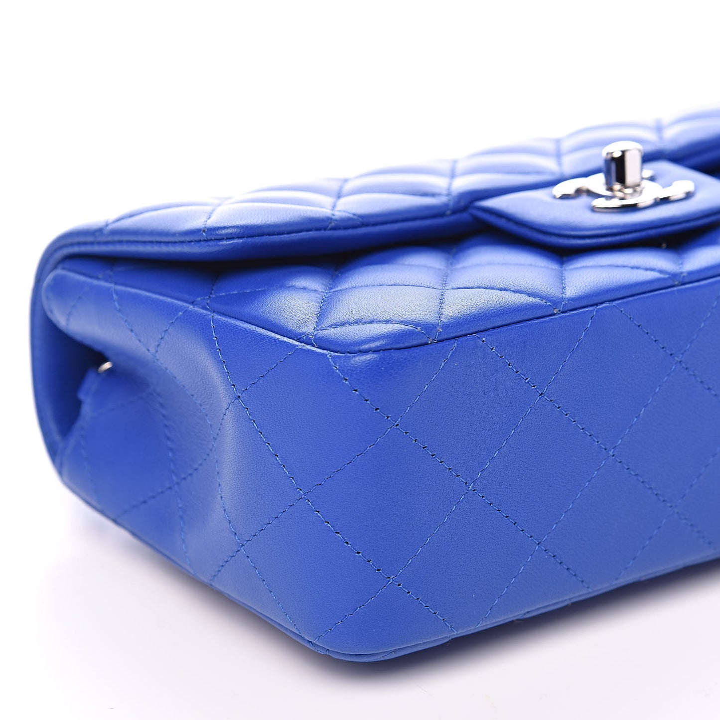 Lambskin Quilted Mini Rectangular Flap Royal Blue