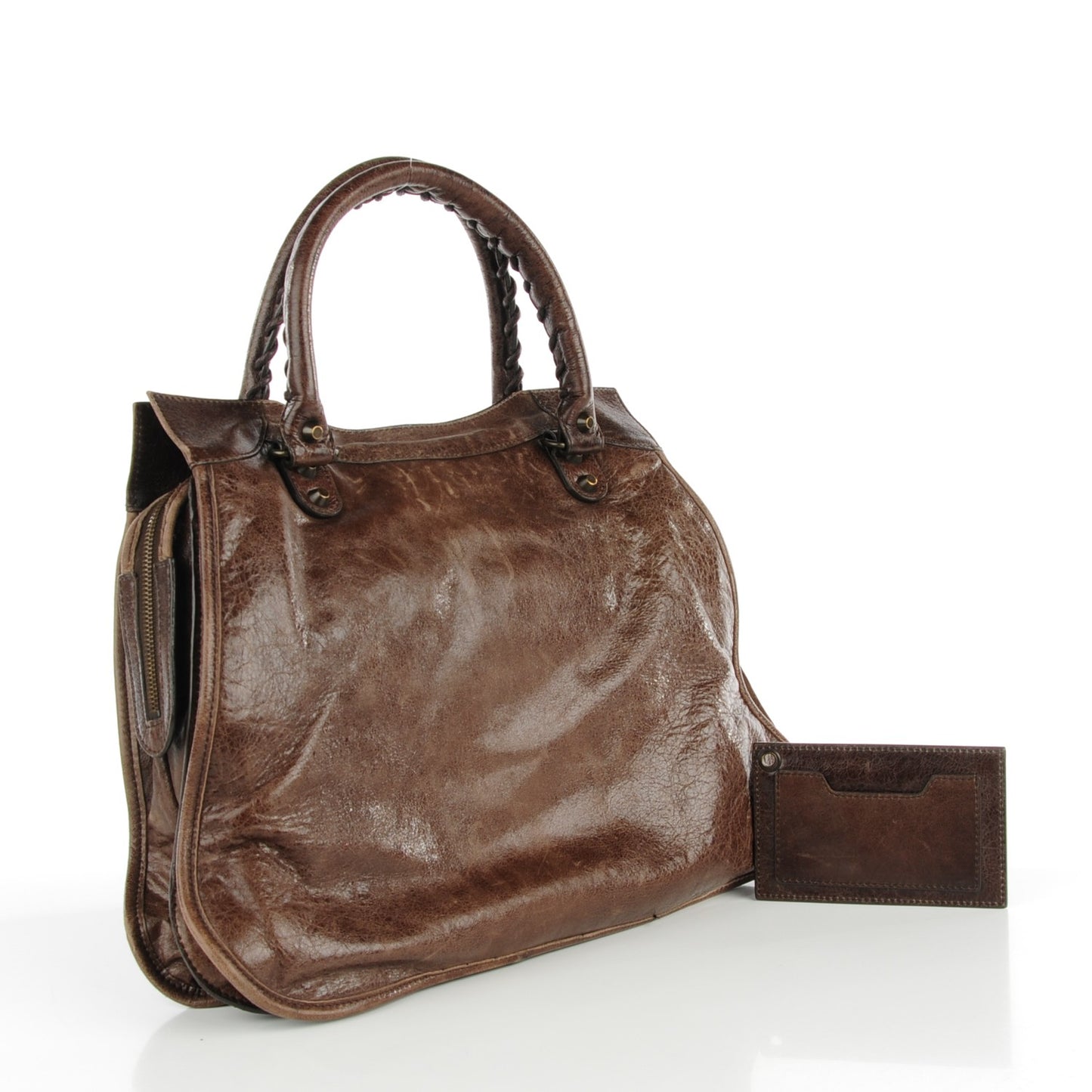 Chevre Classic Hardware Mid Afternoon Tote Truffle