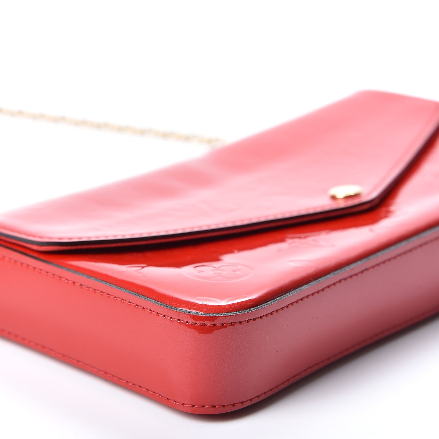 Vernis Felicie Pochette Chain Wallet Cherry