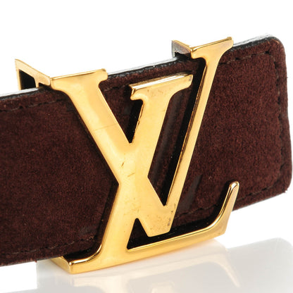 Louis Vuitton Suede Monogram 30mm LV Initiales Belt 90 36 7 of 8