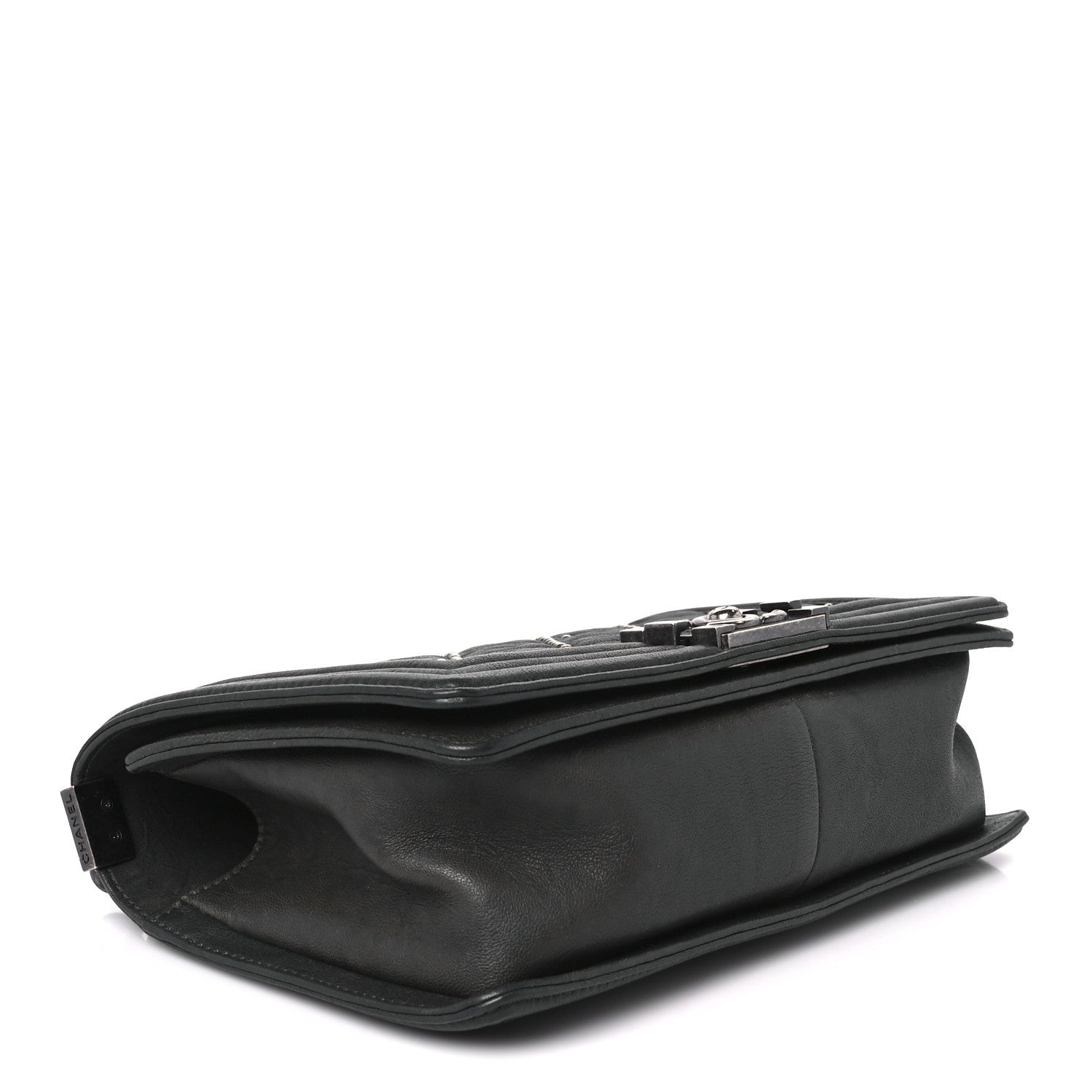 Chanel Crumpled Lambskin Medium Studded Boy Flap Black 4 of 10