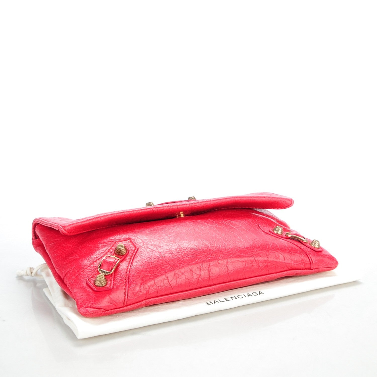 Balenciaga Agneau Giant 12 Rose Gold Hardware Envelope Clutch Rose Thulian 4 of 7