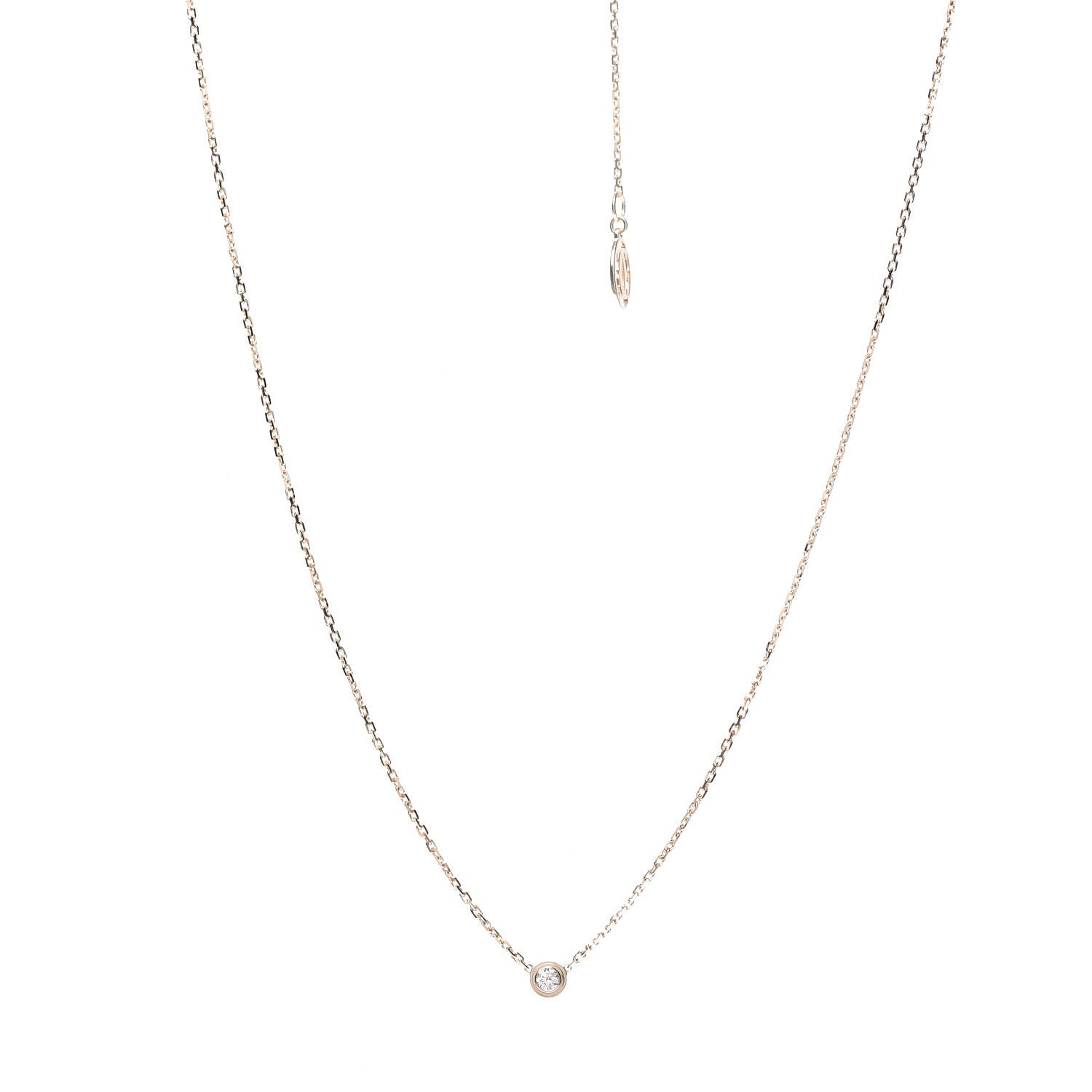 Cartier 18K Yellow Gold Diamond XS D'Amour Pendant Necklace 1 of 6