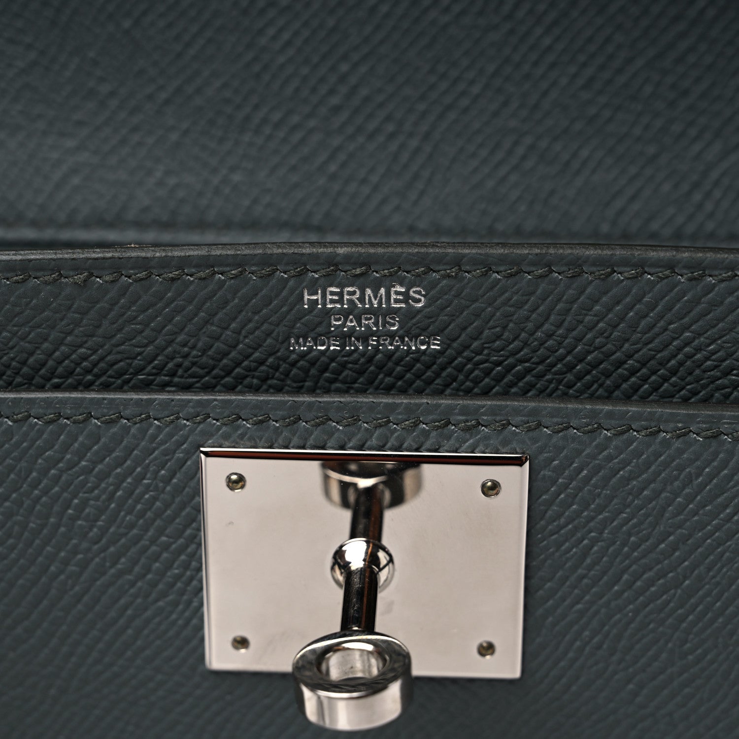Hermes Epsom Kelly Depeches 25 Pouch Vert Amande 6 of 10