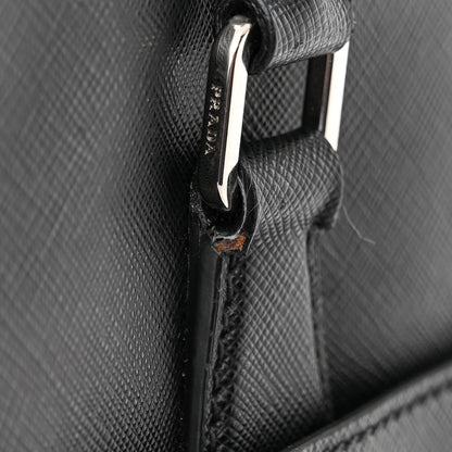 Prada Saffiano Travel Briefcase Black 18 of 22