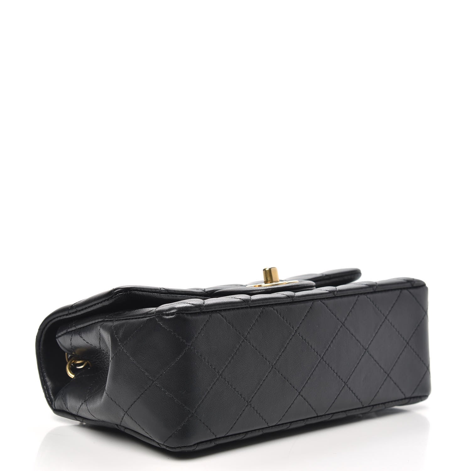 Chanel Lambskin Quilted Mini Rectangular Flap Black 4 of 16