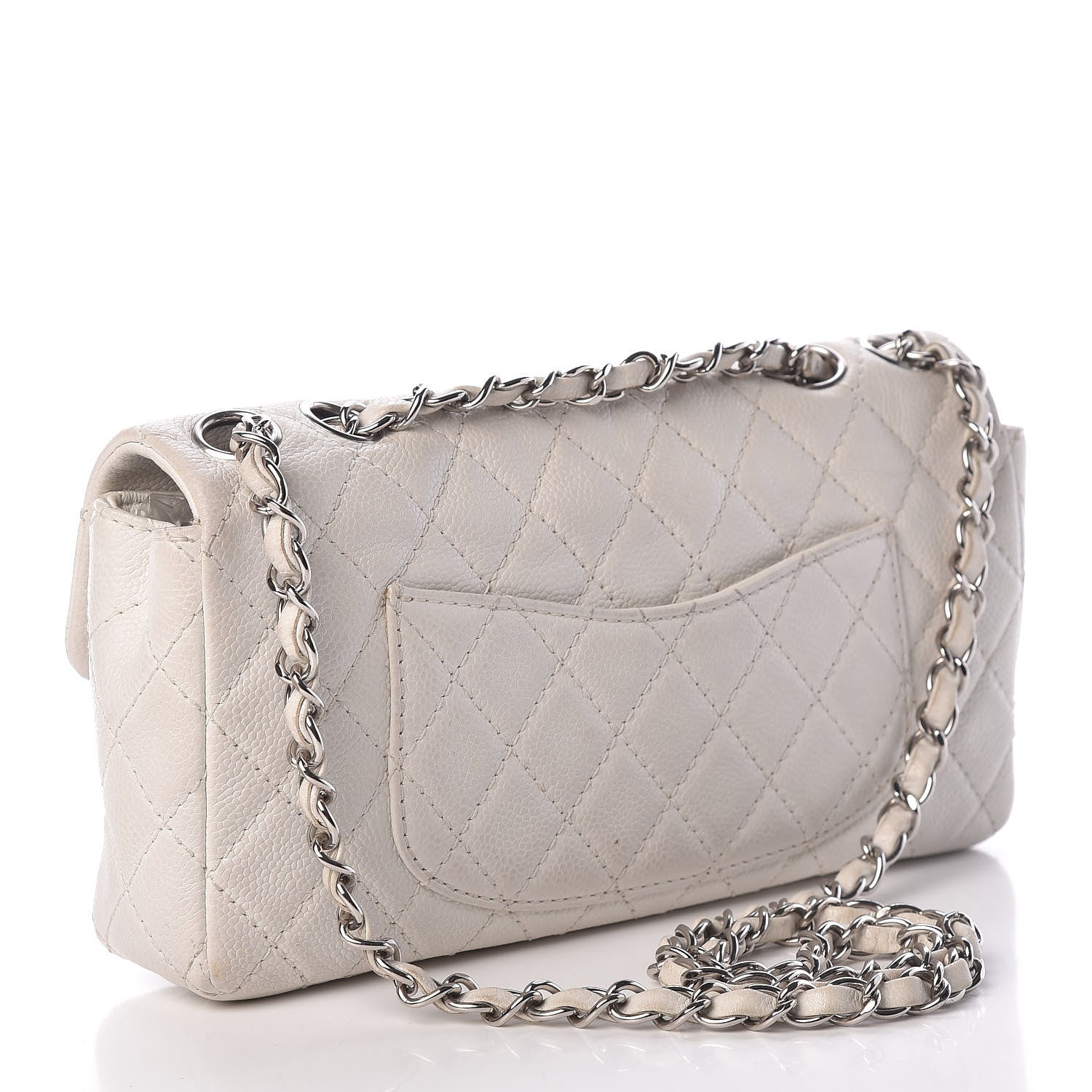 Chanel Soft Caviar Quilted East West Flap White 4 of 31
