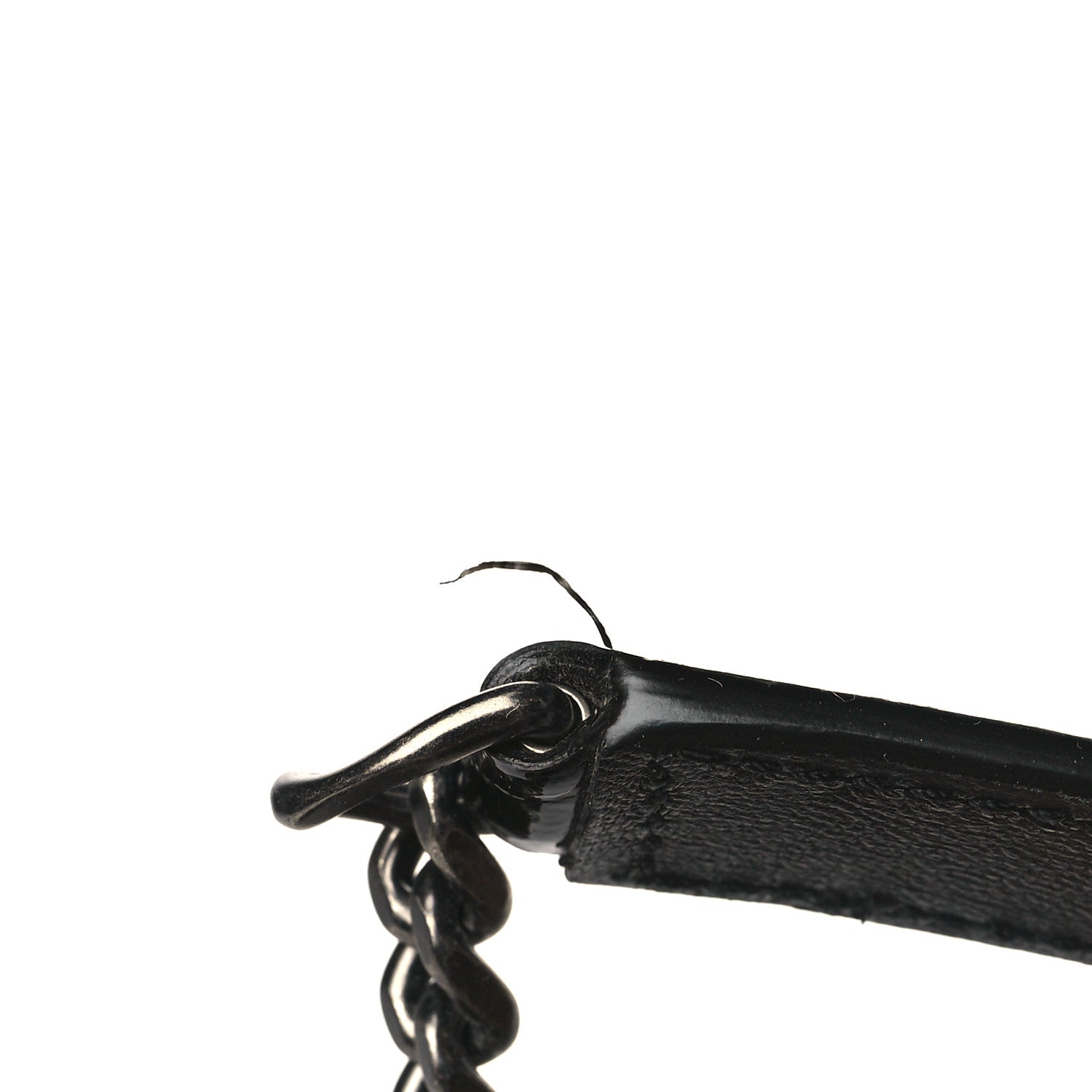 Saint Laurent Calfskin Crocodile Embossed Matelasse Monogram Baby Niki Chain Satchel Black 10 of 10