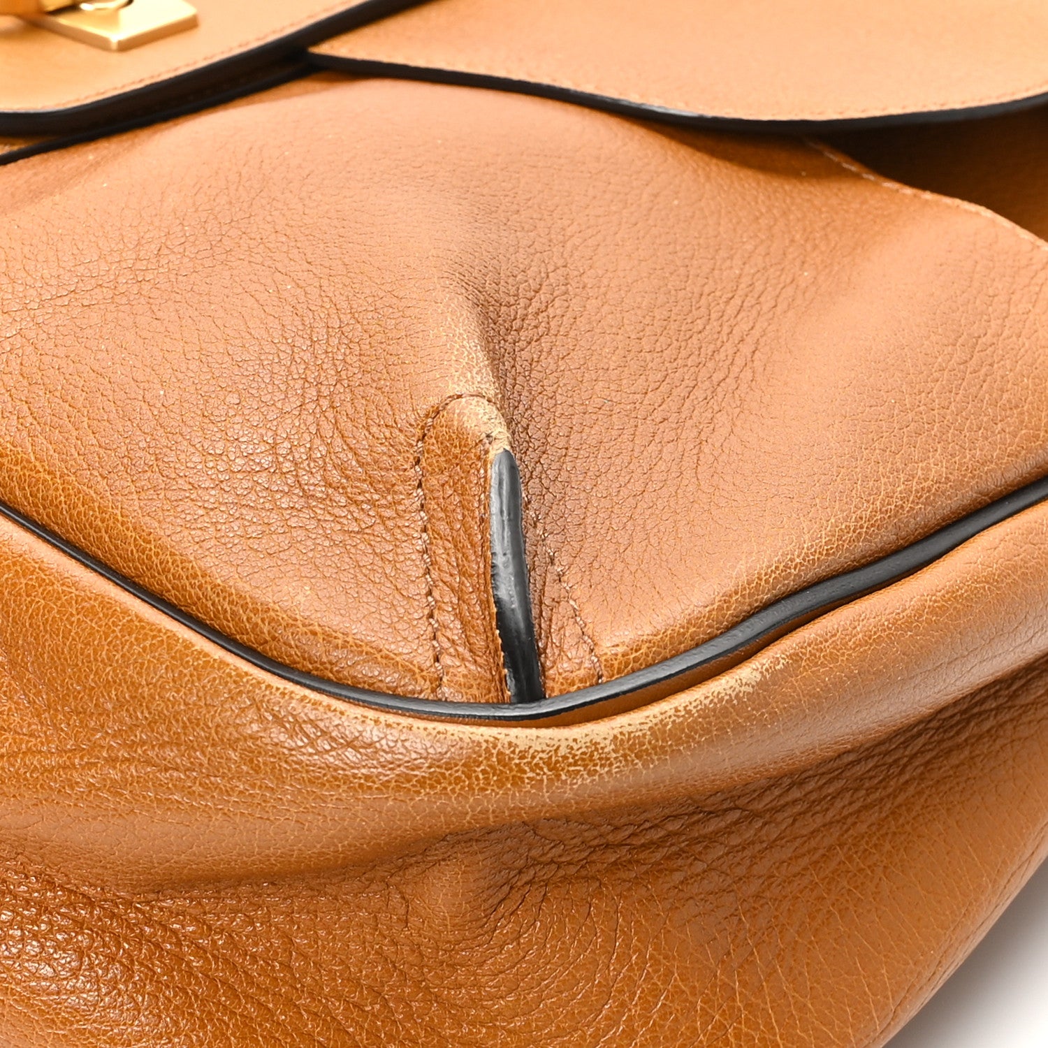 Chloe Grained Lambskin Medium Lexa Shoulder Bag Mustard Brown 10 of 12