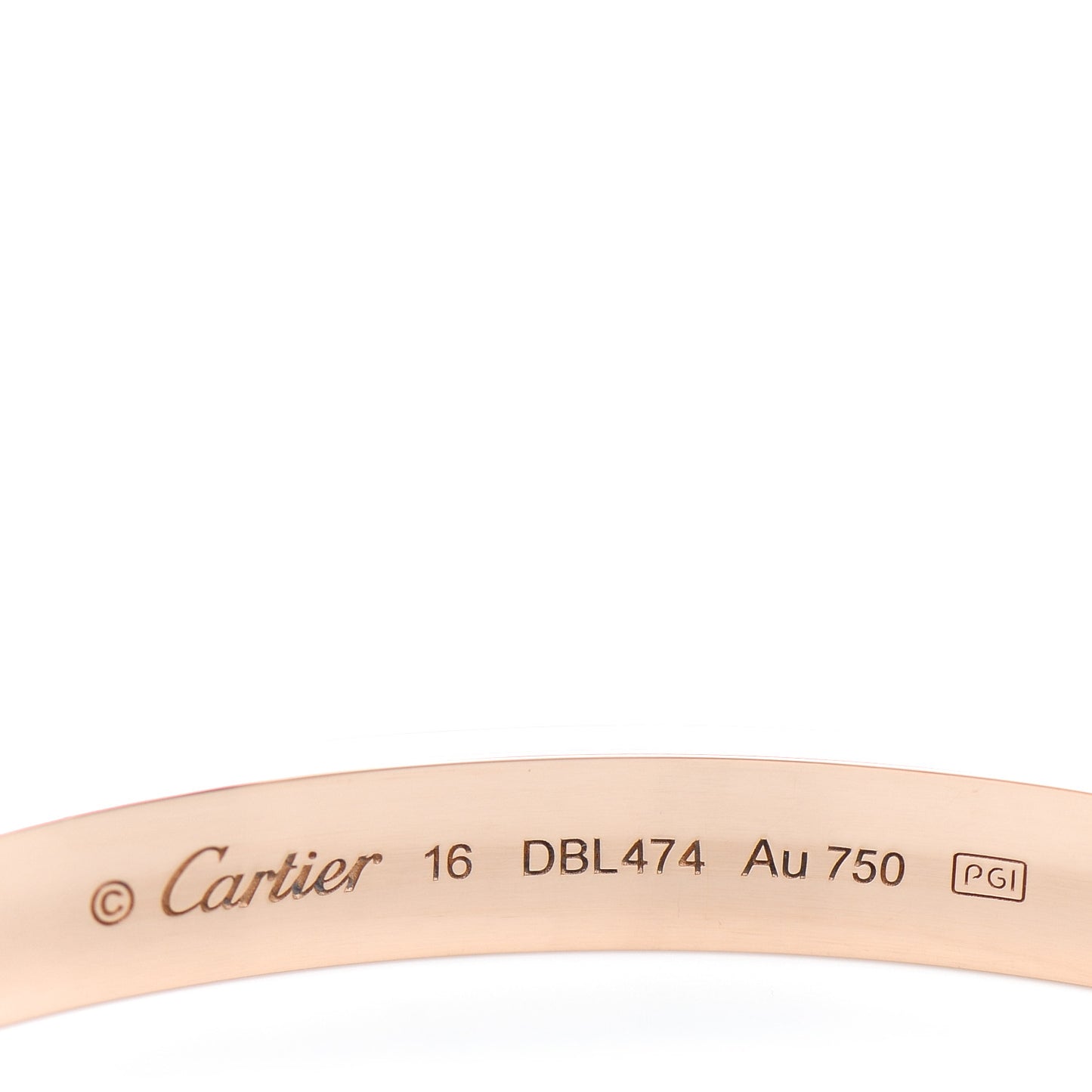 18K Pink Gold LOVE Bracelet 16