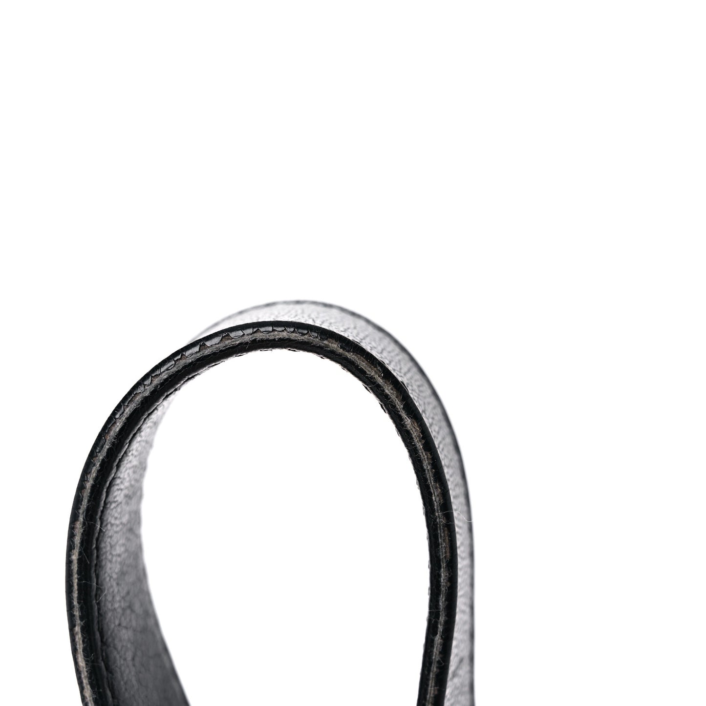 Shiny Goatskin Saddle Bag Black