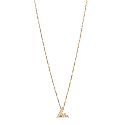 Louis Vuitton 18K Yellow Gold Diamond Large LV Volt One Pendant Necklace 1 of 5