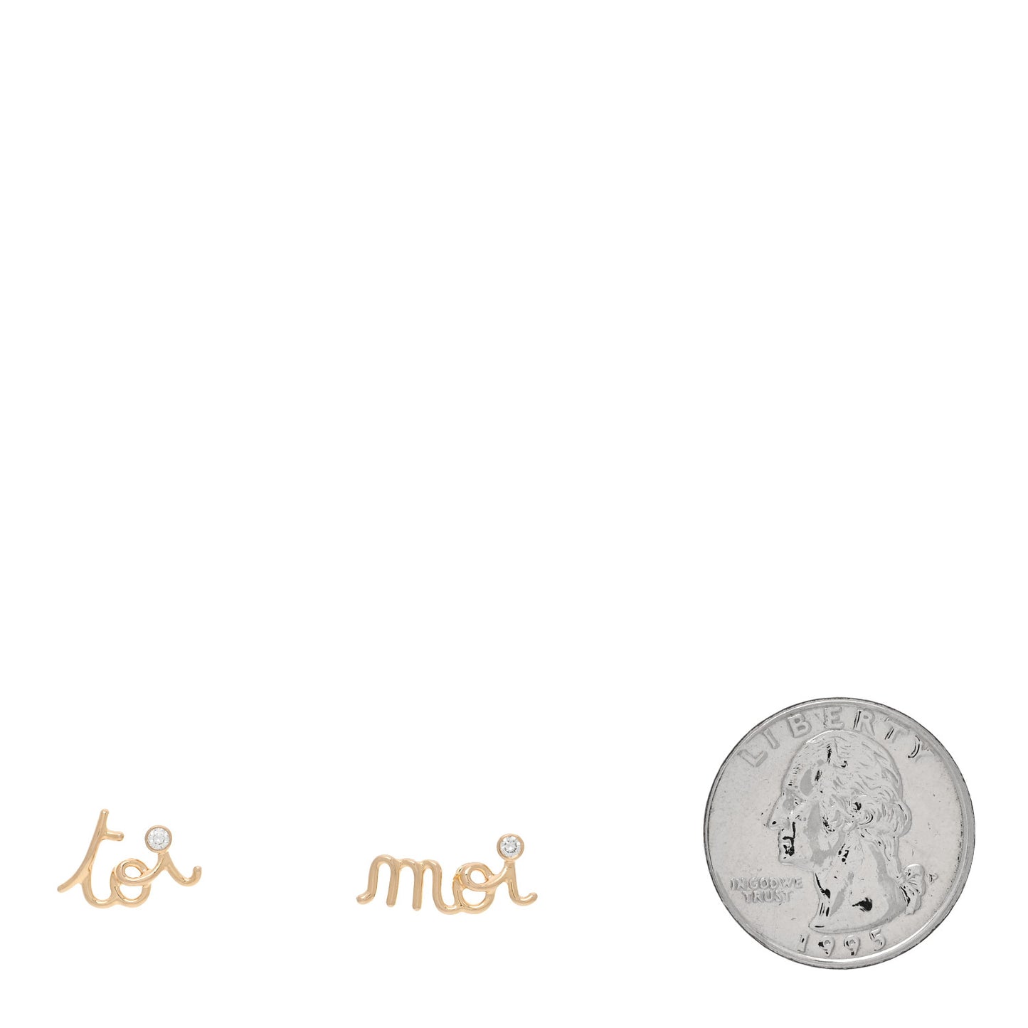 18K Yellow Gold Diamond Toi Moi Earrings