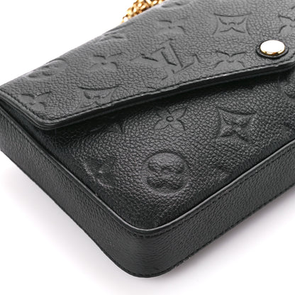 Louis Vuitton Empreinte Pochette Felicie Chain Wallet Black 12 of 13