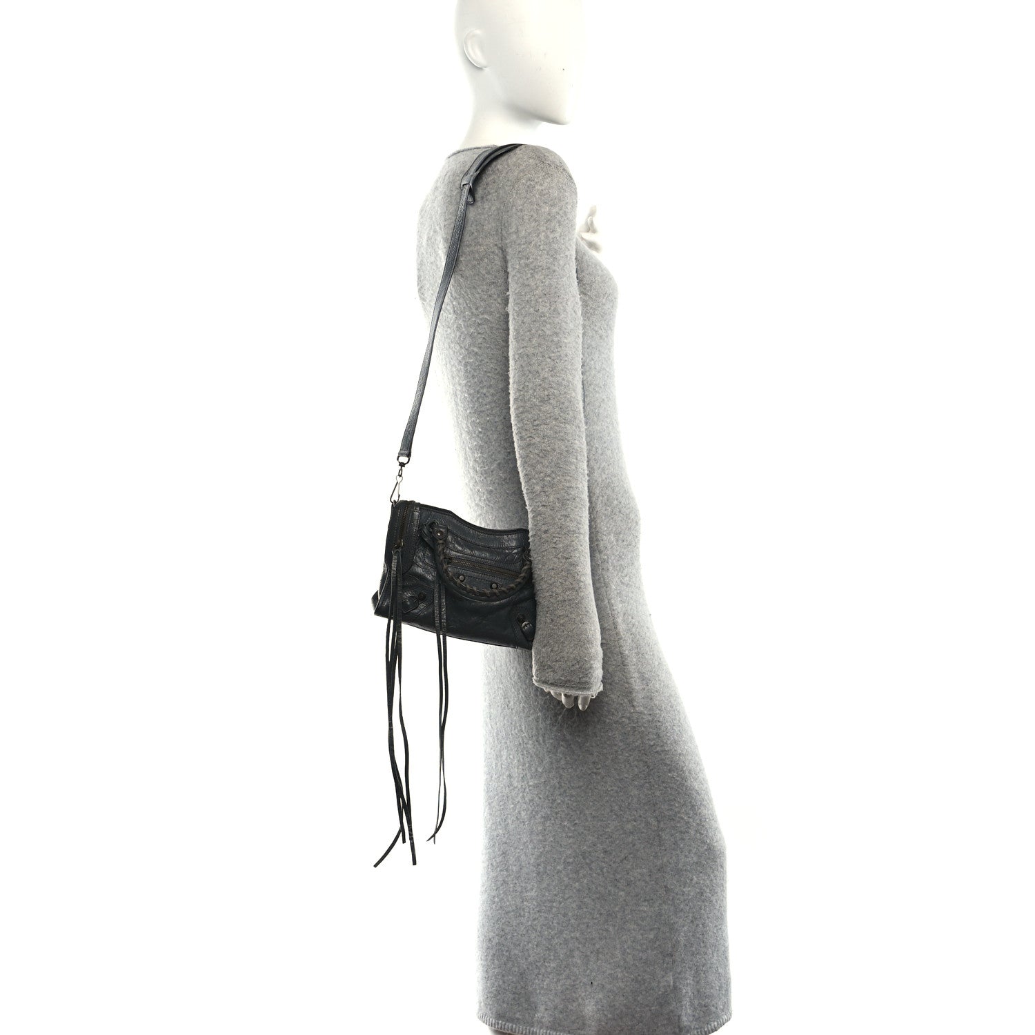 Balenciaga Agneau Classic Hardware Mini City Gris Fossile 2 of 11