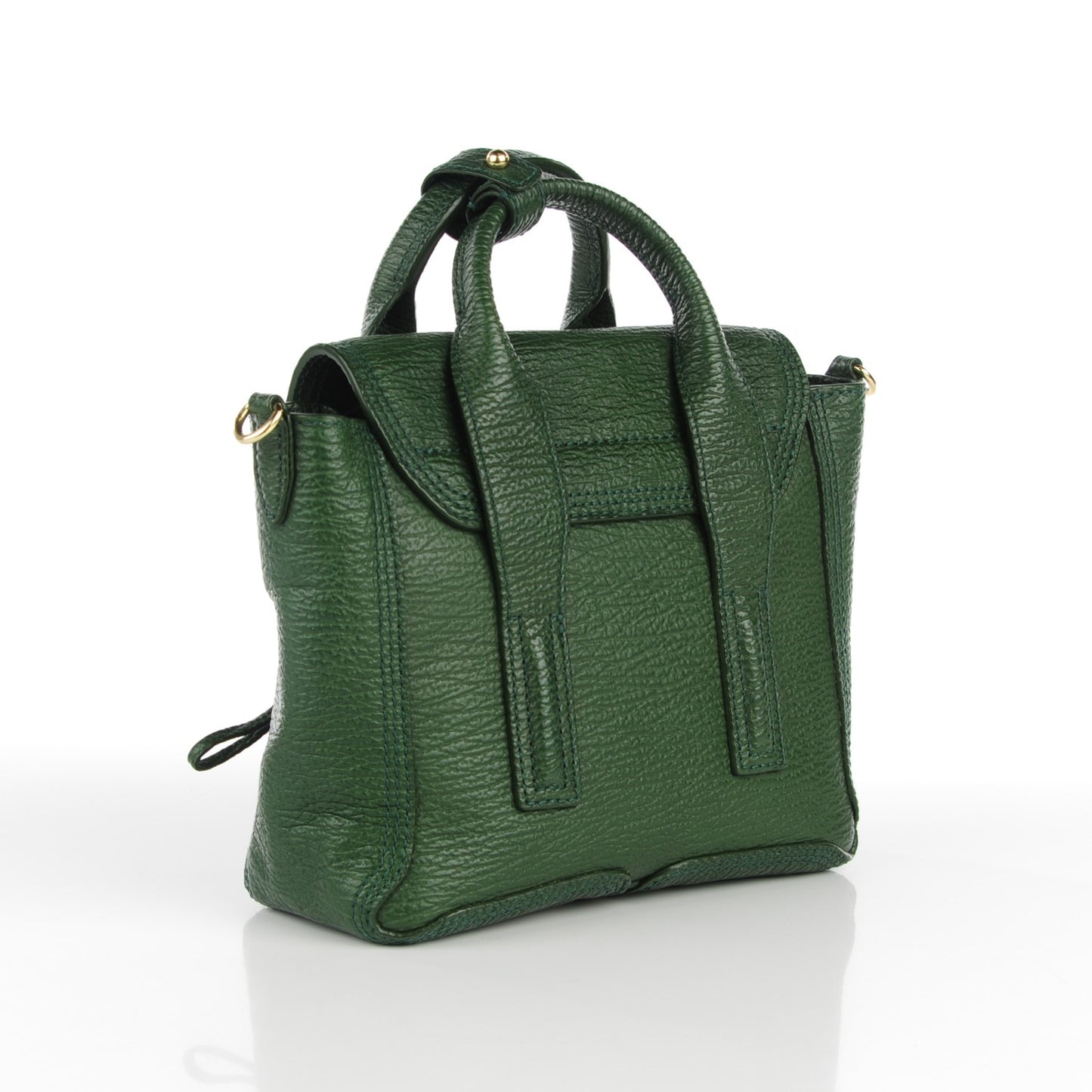 3.1 Textured Calfskin Mini Pashli Satchel Jade