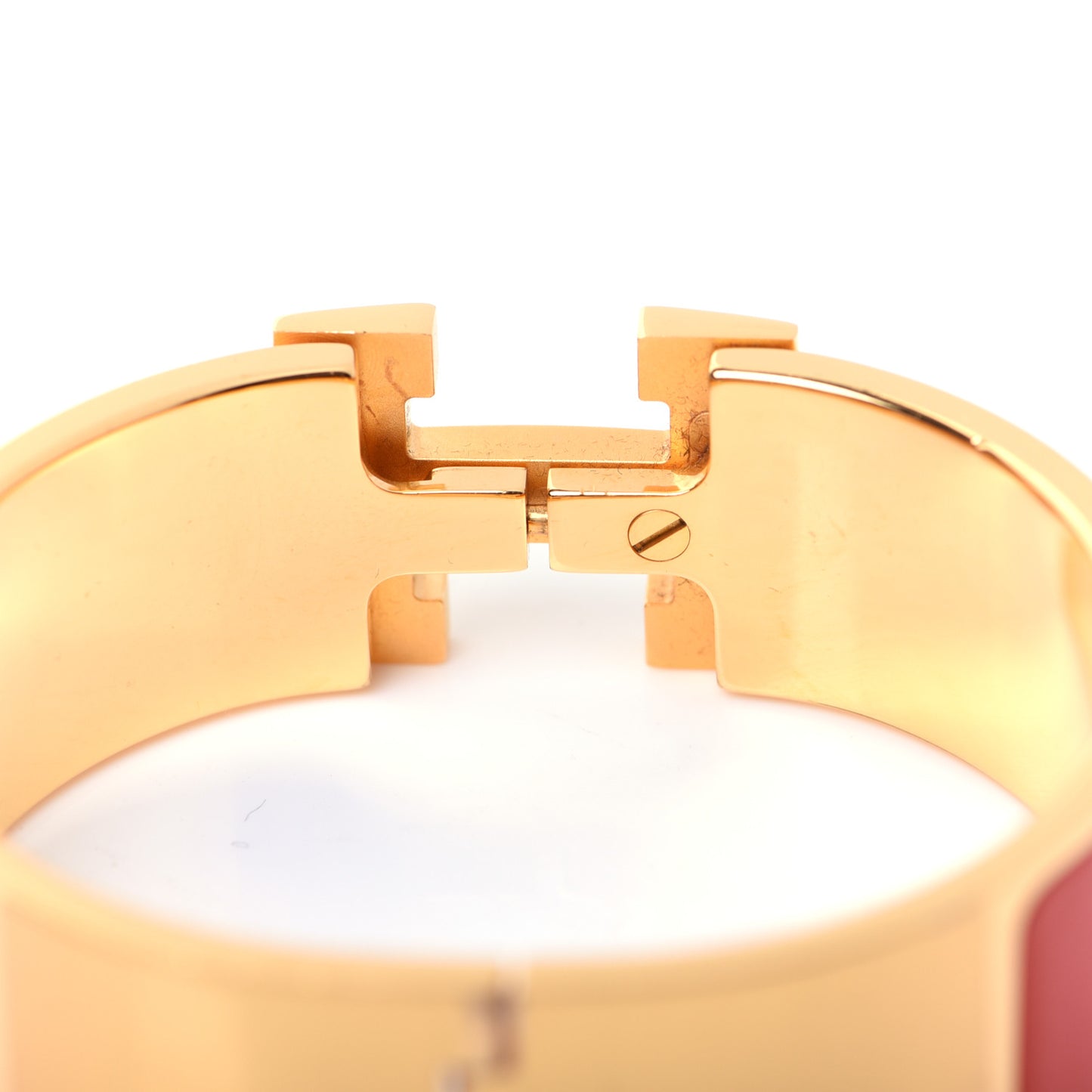 Enamel Wide Clic Clac H Bracelet PM Orange