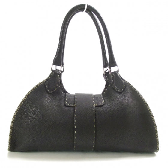 Fendi Calfskin Romano Selleria Sporty Black 3 of 10