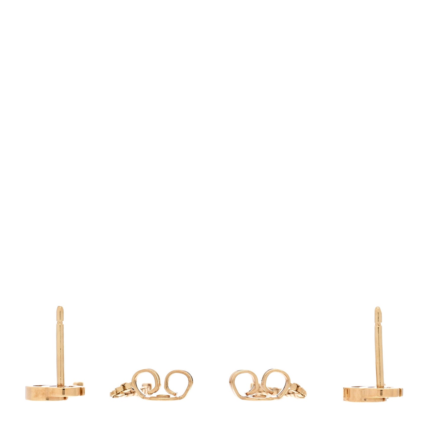 18K Yellow Gold Running G Drop Chain Earrings